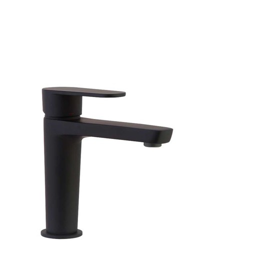 Monomando de lavabo Alexia, talla M con sistema S3 de apertura en frío, negro mate