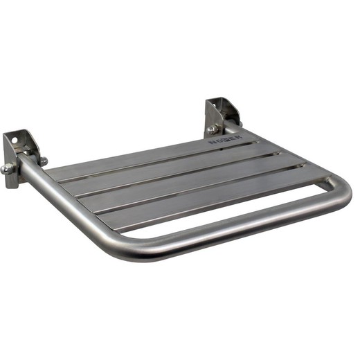 Asiento abatible inox apoyo pared brillo