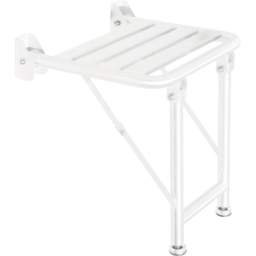 Asiento INOX apoyo suelo blanco