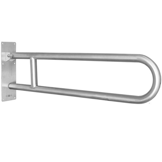 Barra abatible INOX 80 cm blanco sin portarrollos