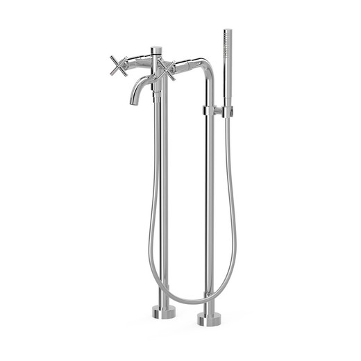 Grifo bimando de suelo para bañera y ducha Mont Blanc