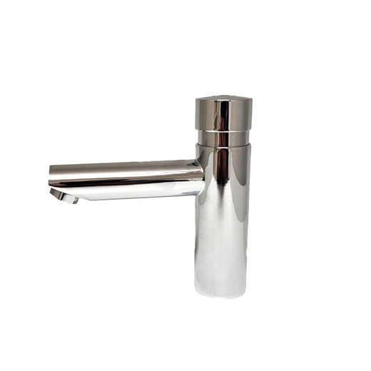 Grifo de lavabo temporizado mezclador de fría y caliente, cromado, modelo Solestop