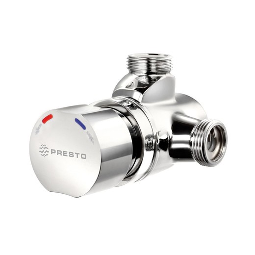 Presto Alpa 90 Arte V instalación vista con válvula de vaciado