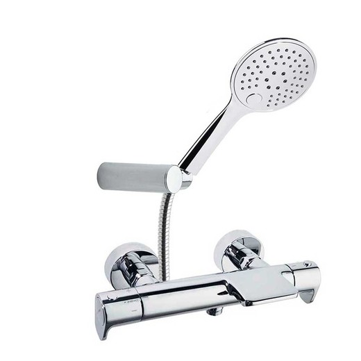 Termostático de baño-ducha salida cascada con equipo de ducha 6l, cromado, modelo Alexia