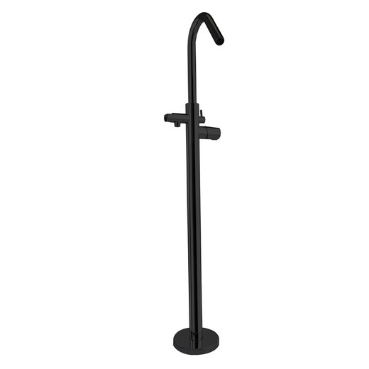 Columna monomando para bañera, modelo Tzar, negro mate