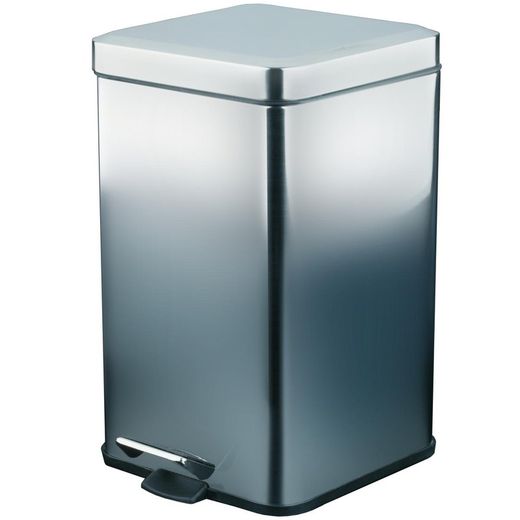 09110.B Papelera pedal 12 lts cuadrada INOX brillo