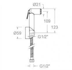 Conjunto para WC sin llave de paso
