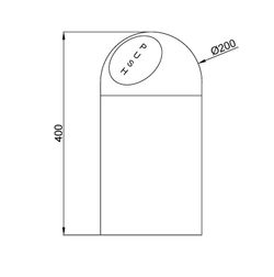 14110.B Papelera push inox 430 de 10 lts