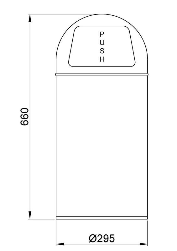 14116.2.B Papelera Push 35 Litros Inox Brillo — Suministros Online ...