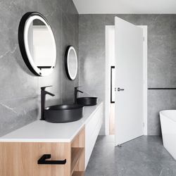 Monomando de lavabo alto XL Urban Chic negro mate