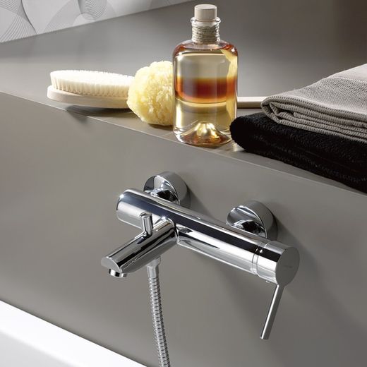 Monomando baño-ducha Drako, cromado, con equipo de ducha