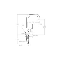 Monomando de lavabo caño orientable Drako , cromado