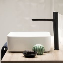 Monomando de lavabo XL Tzar, negro mate