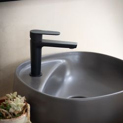 Monomando de lavabo M Alexia , negro mate