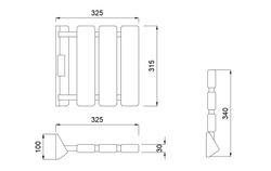 Asiento abatible en aluminio y poliamida en blanco
