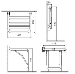 Asiento INOX apoyo suelo satinado
