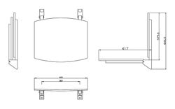 Asiento SERIE NYLON mural y abatible
