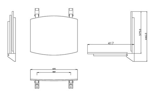 Asiento SERIE NYLON mural y abatible