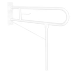 Barra abatible INOX 80 cm apoyo suelo blanco