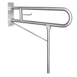 Barra abatible INOX 80 cm apoyo suelo brillo