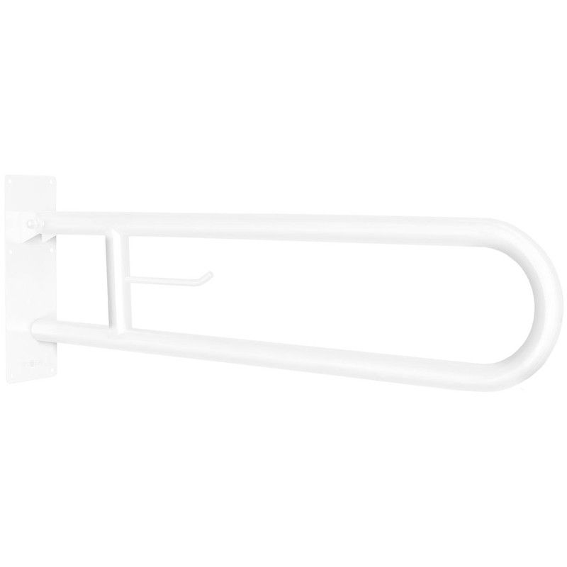 Barra abatible INOX 85 cm blanca