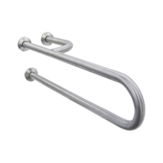 Barra fija INOX tres puntos anclaje pared DERERECHA