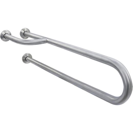 Barra fija INOX tres puntos anclaje pared IZQUIERDA