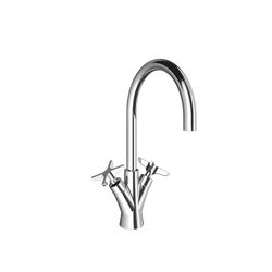 Bimando de lavabo con caño giratorio 170mm, cromo, modelo Adagio