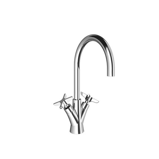 Bimando de lavabo con caño giratorio 170mm, cromo, modelo Adagio
