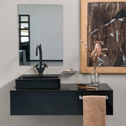 Bimando de lavabo con caño giratorio 190mm, negro mate, modelo Adagio