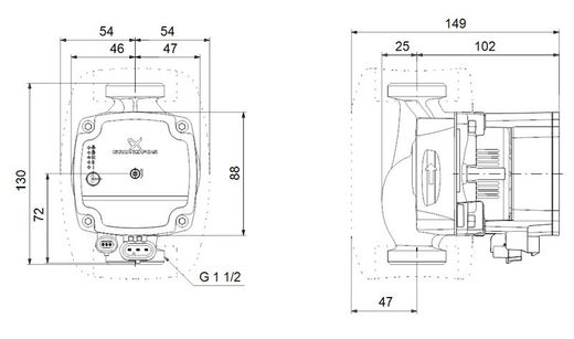 BOMBA ALPHA1 L 25-60 130 1X230V 50HZ PN10