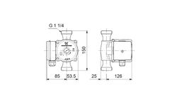 Bomba circuladora ACS UPS 20-45N 150