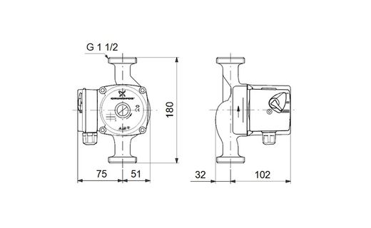 Bomba circuladora ACS UPS 25-60N 180