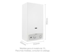 Calentador ECO Bajo Nox 11L a pilas s/pil GP