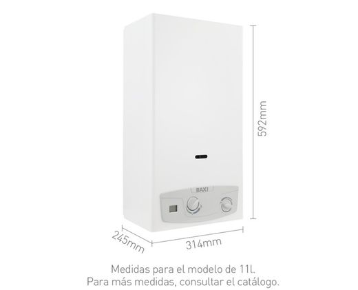 Calentador ECO Bajo Nox 11L a pilas s/pil GP
