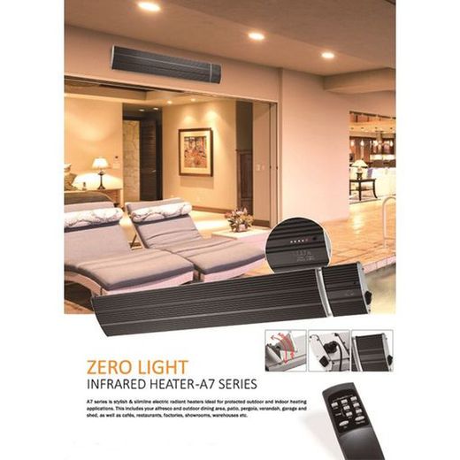 Calentador infrarrojo onda larga 2400 w negro