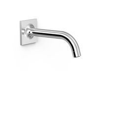 Caño fijo de pared con toma de agua a pared regulable en profundidad