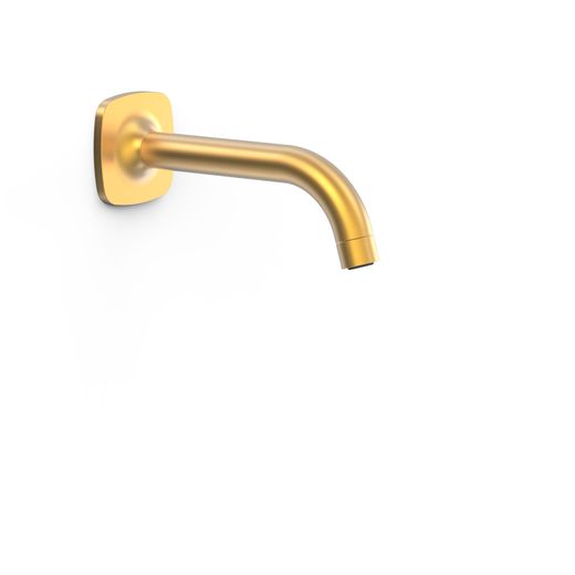 Caño fijo de pared con toma de agua a pared regulable en profundidad