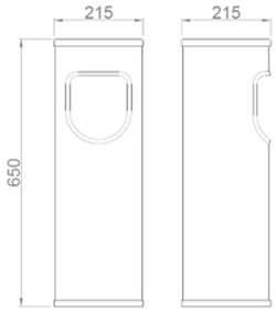 Cenicero papelera redonda inox satinado 20 L.