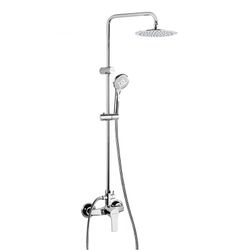 Columna de ducha fija monomando, con rociador Ø240 Mm, cromo, modelo Titanium