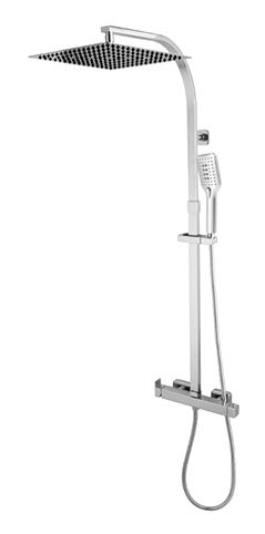 COLUMNA EXTENSIBLE CUADRADA MONOMANDO CARTUCHO CERAMICO