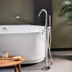 Columna monomando para bañera con equipo de ducha, cromado, modelo Adagio