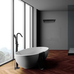 Columna monomando para bañera, negro mate , modelo Adagio
