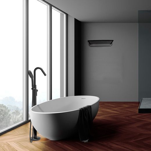 Columna monomando para bañera, negro mate , modelo Adagio