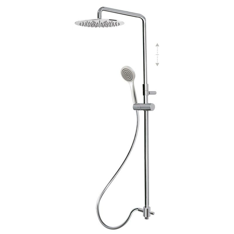 Conjunto de barra de ducha sin grifo con toma de agua y rociador