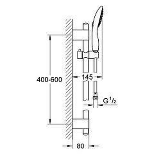 Conjunto de ducha 2 chorros Grohe Power&Soul 115 cromo