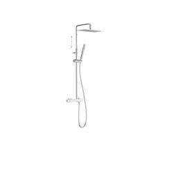 Conjunto de grifo monomando mural de 2 vías para ducha Cuadro