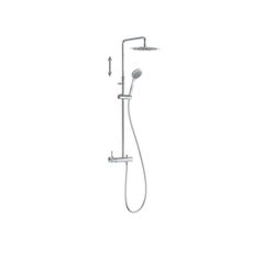 Conjunto de grifo monomando mural de 2 vías para ducha Lex-Alp