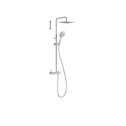 Conjunto de grifo monomando mural de 2 vías para ducha Lex-Alp