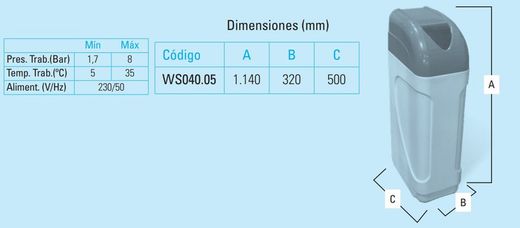 Descalcificador TAU 30 Waterside